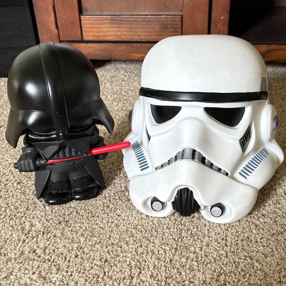 Star Wars Darth Vader and Stormtrooper Piggy Bank Figures